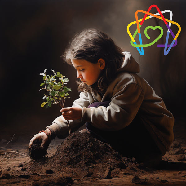 Enneagram Type 1 Child Planting Tree