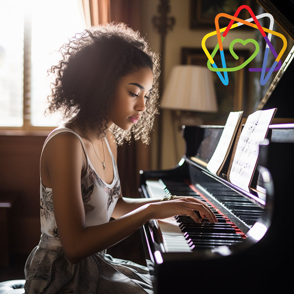 Enneagram Type 1 Young Woman Practicing Piano