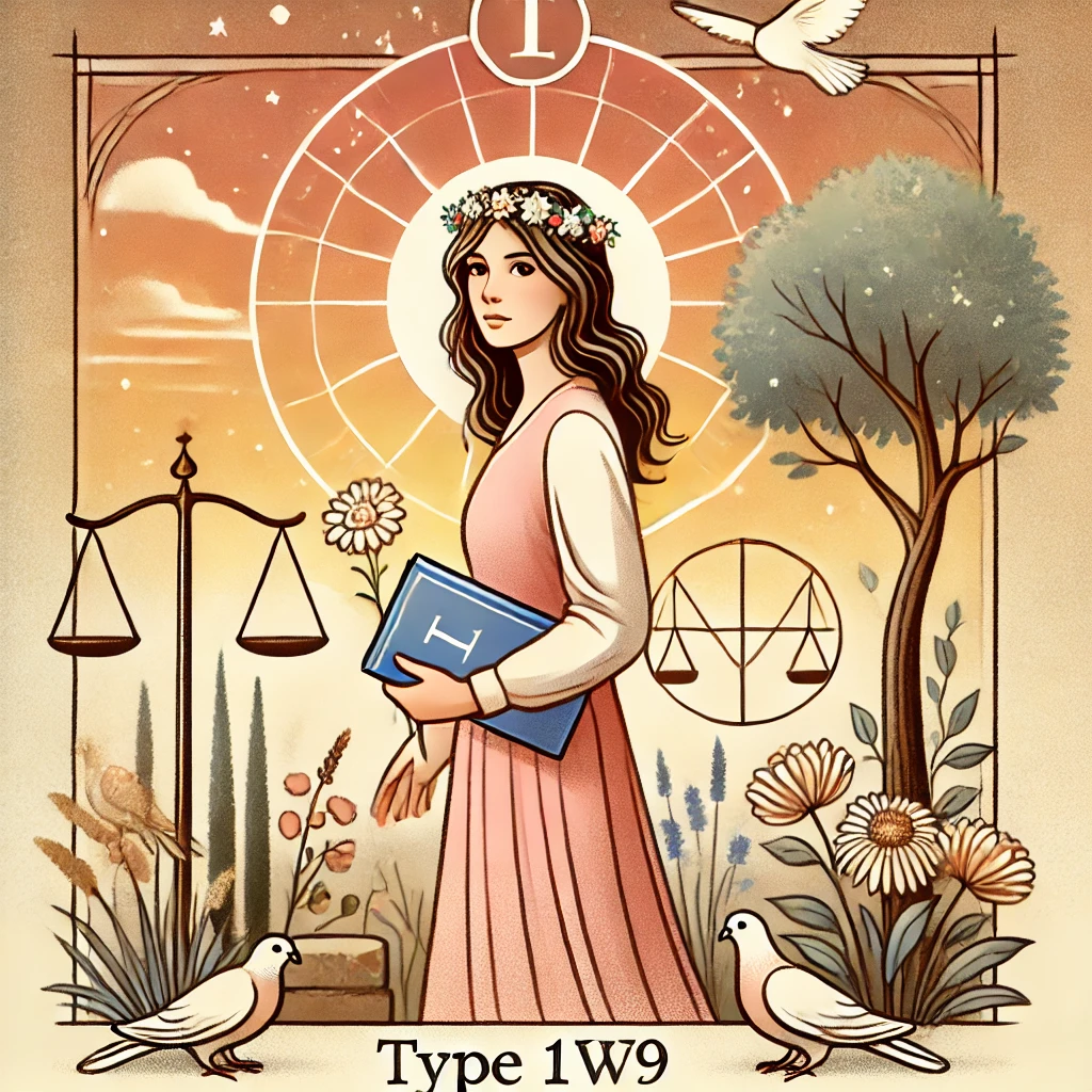 Enneagram Type 1w9 Illustration