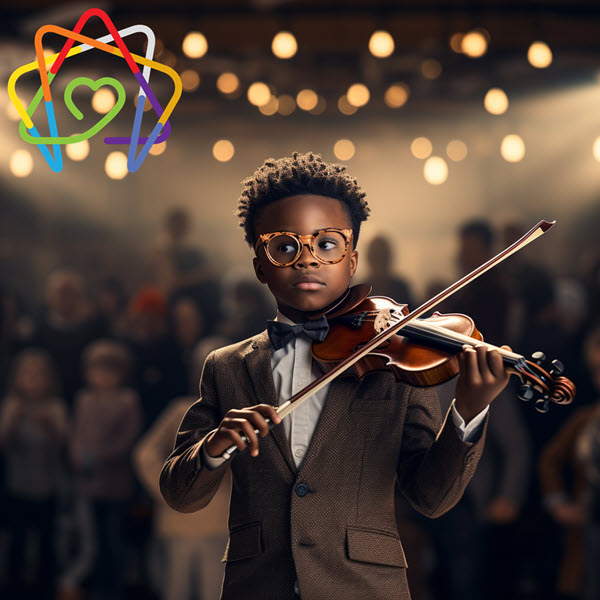 Enneagram Type 3 Young Child Playing Violin